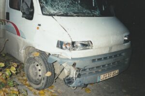 Der erste und einzige grössere Verkehrsunfall, den wir in Rumänien erlebten.